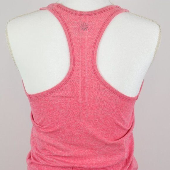 Athleta Speedlight Women's Small Pink Ruched Racerback Activewear Tank Top - Picture 4 of 6